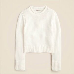 J. Crew Heritage cotton Rollneck sweater White Size Medium